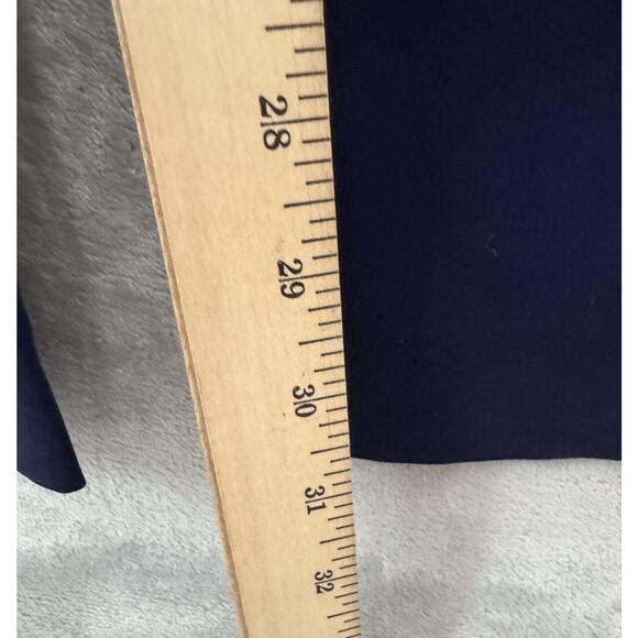 Diane von Furstenberg Jumpsuit Womens 2 Navy Sandra Tie Belt Wide Leg Pockets - Picture 14 of 15